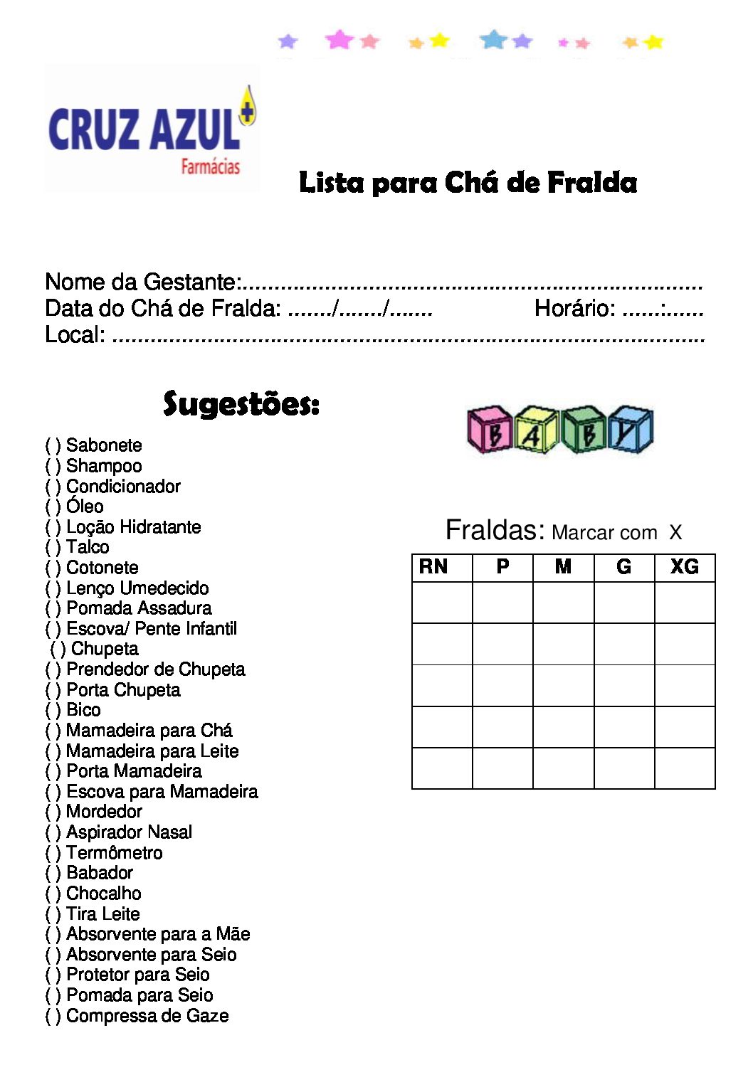 As melhores plataformas online para criar sua lista de chá de fraldas