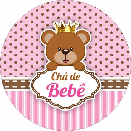 cha de fralda marrom e rosa