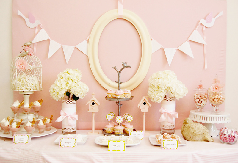 cha de fralda marrom e rosa