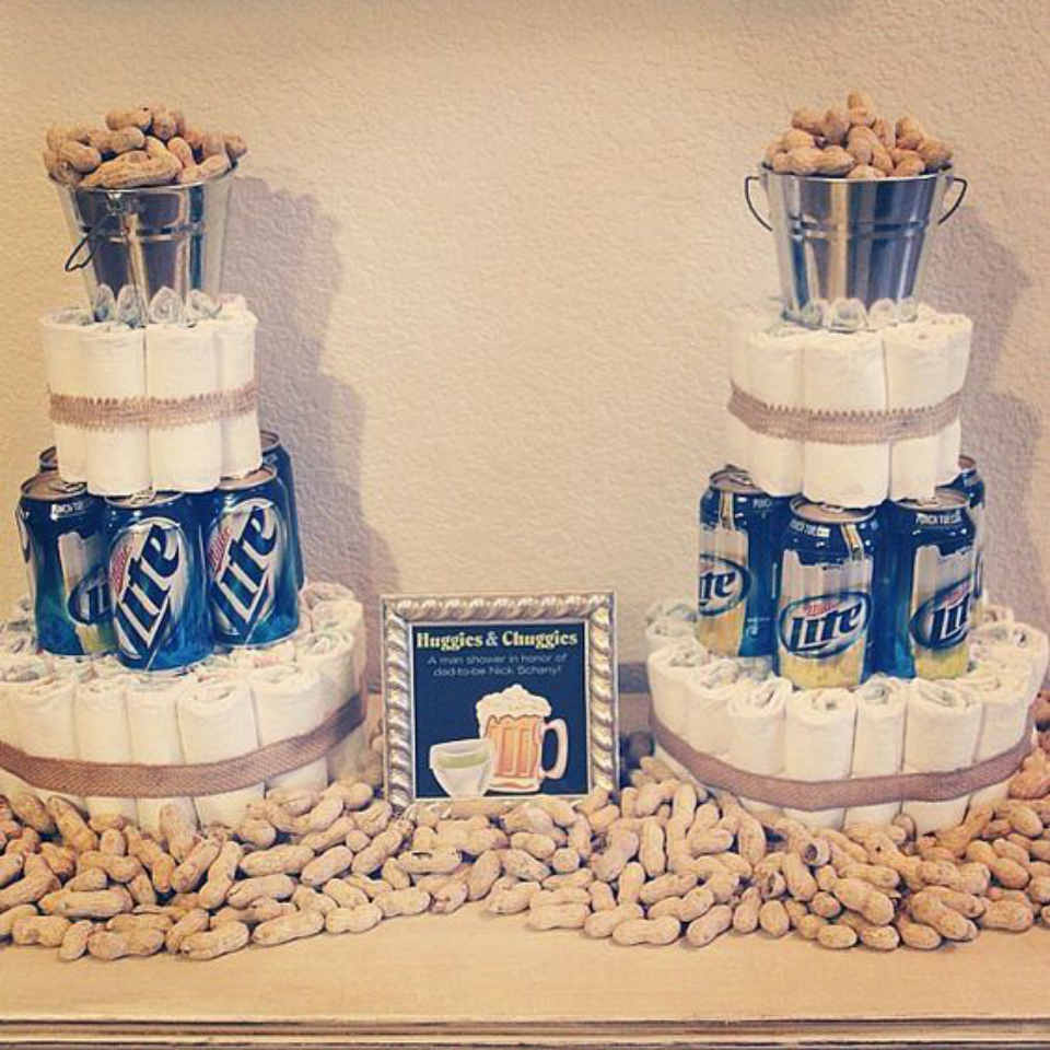 cha de fralda simples masculino