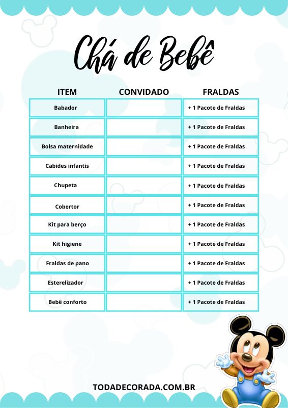 quanto custa organizar um chá de fraldas simples
