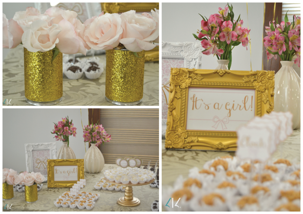 Tendências de Decoração para Chá de Bebê Realeza Rosa e Dourado