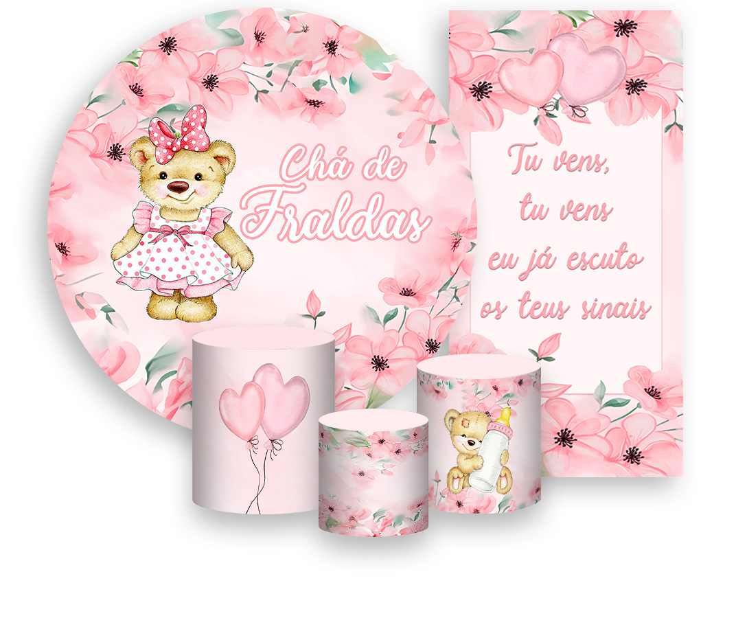 Tendências de Decoração para Chá de Bebê Realeza Rosa e Dourado