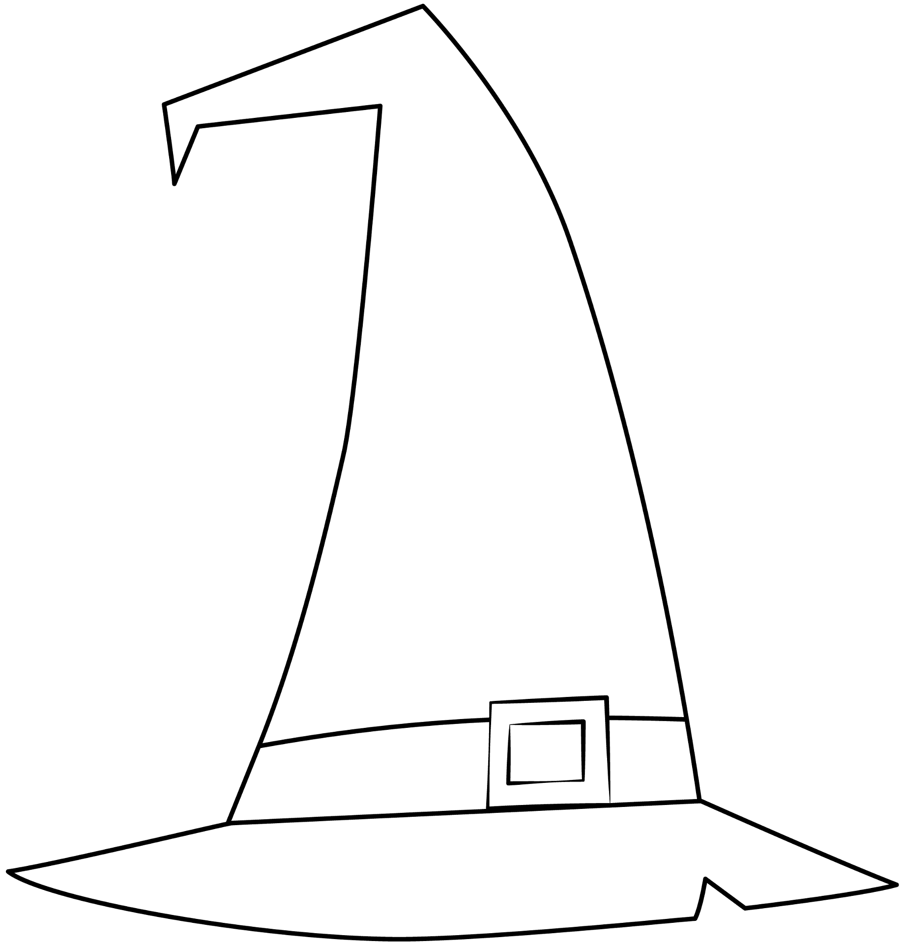 chapéu de bruxa infantil para colorir