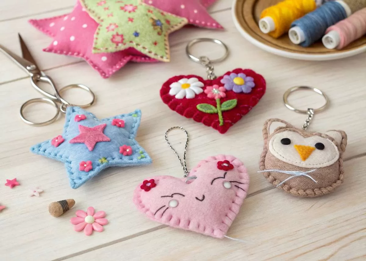 Materiais Essenciais para Confeccionar Chaveiros de Feltro com Qualidade