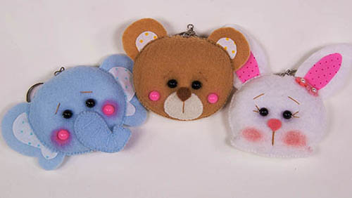 chaveiro de feltro bichinhos