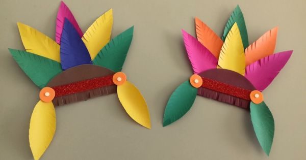 cocar de indio passo a passo