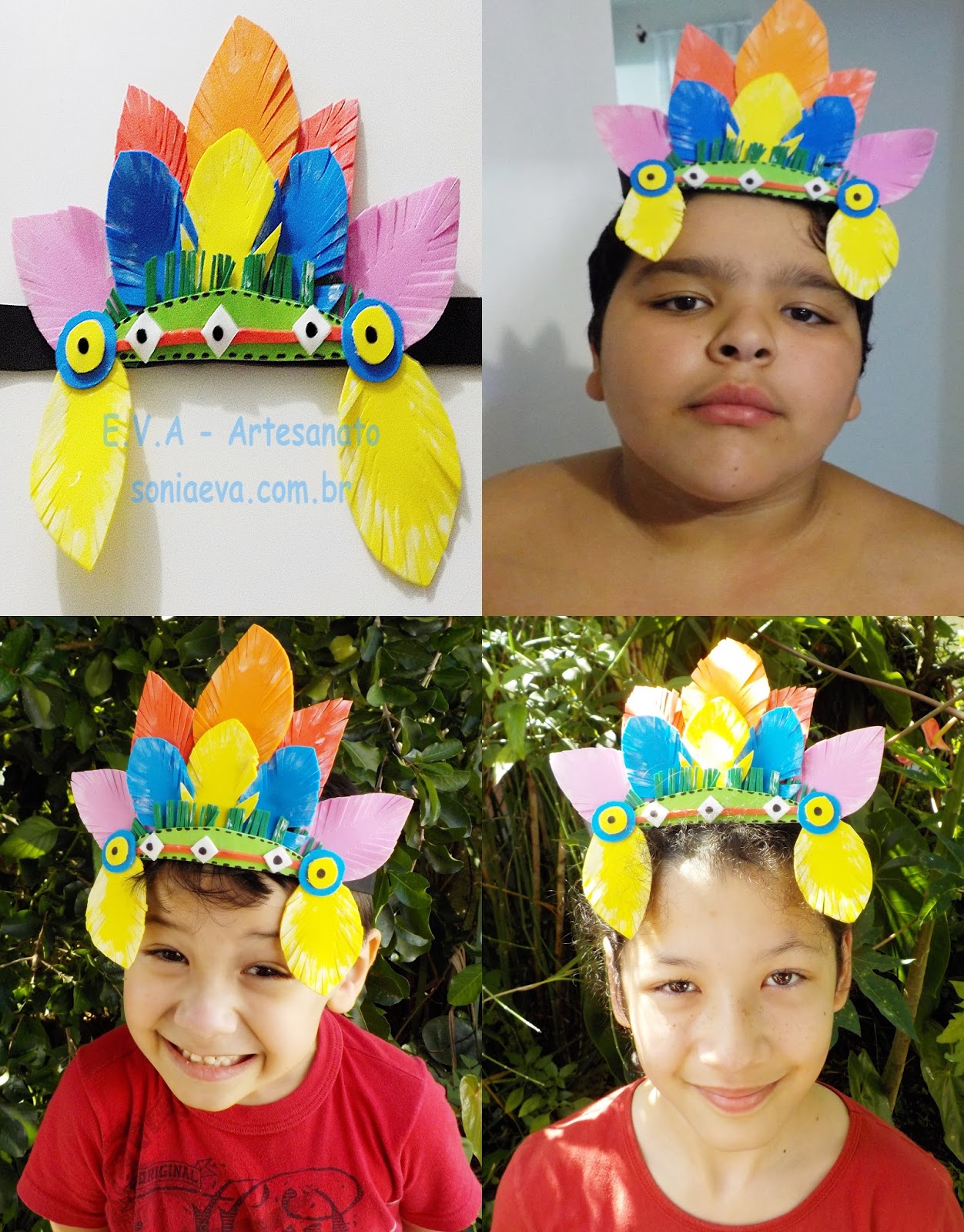 moldes de cocar de indio