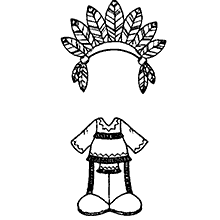 pintura de cocar indio