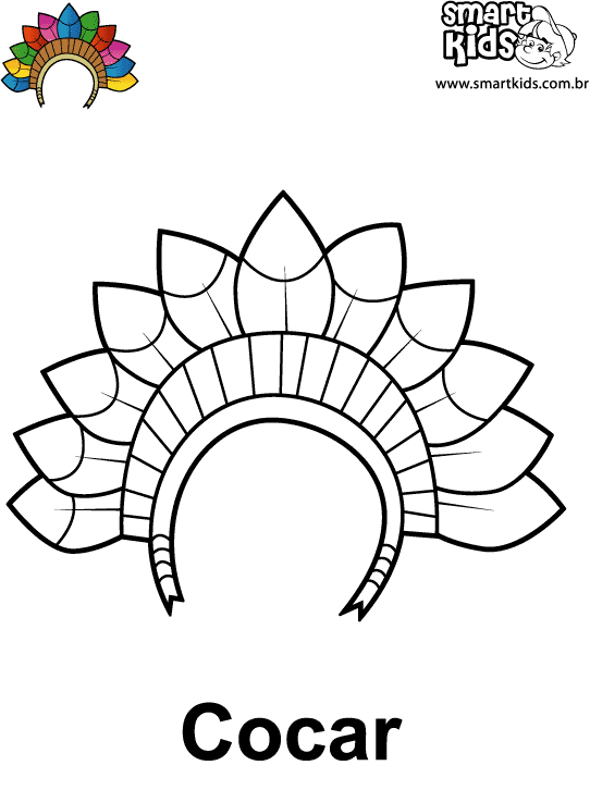 pintura de cocar indio