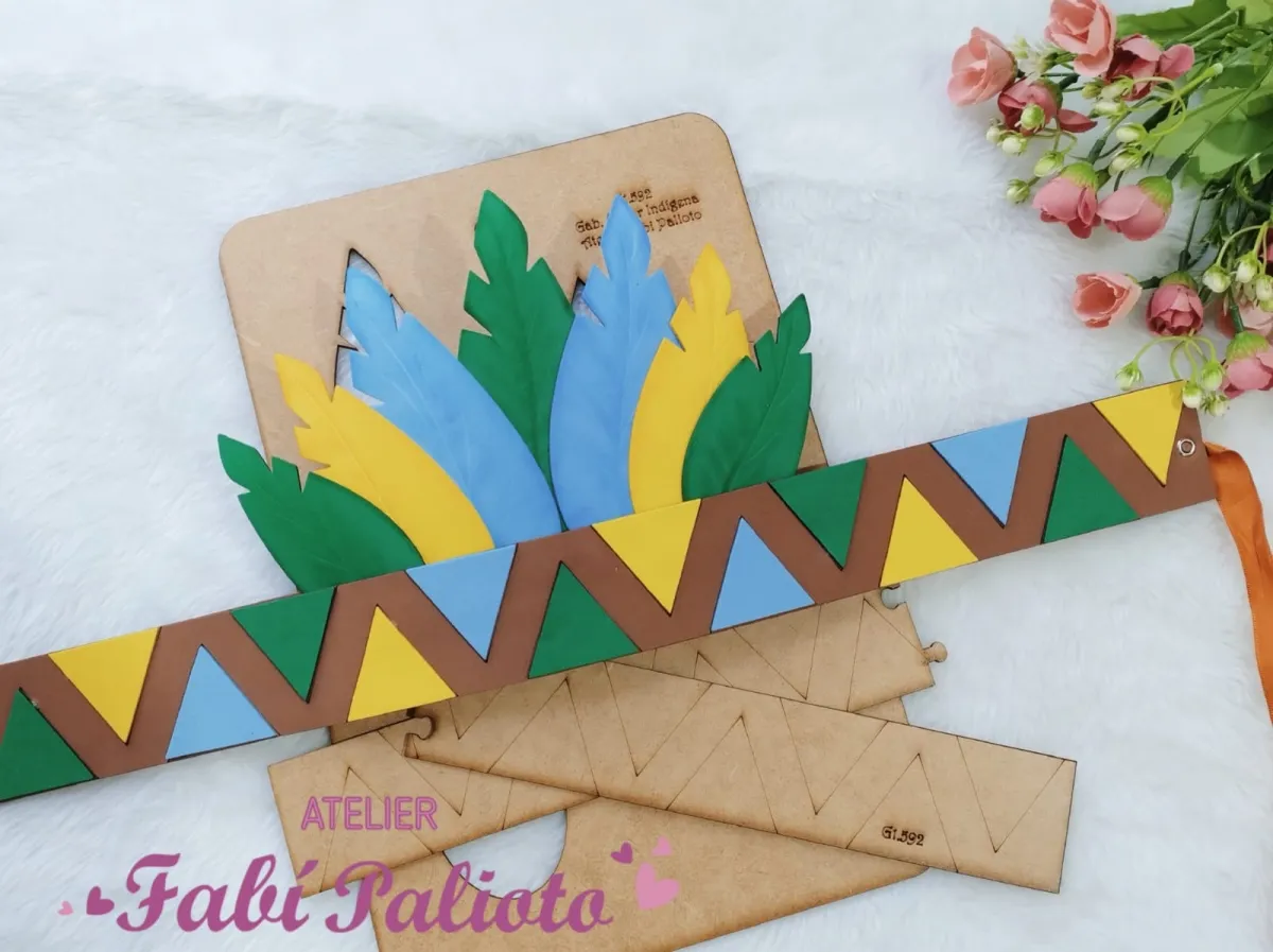 cocar de indio para imprimir