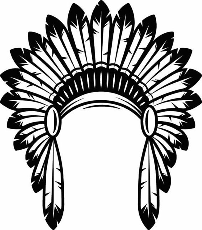 cocar de indio para imprimir