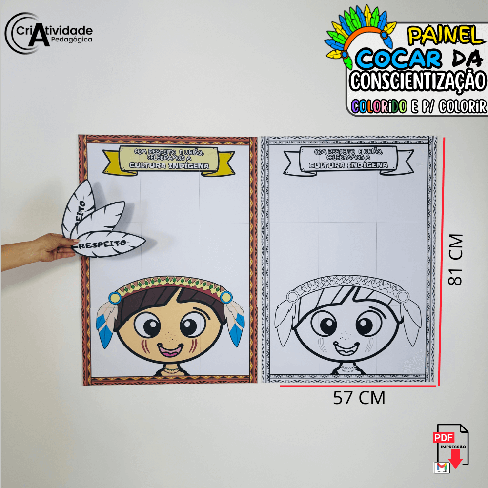 cocar de penas para imprimir