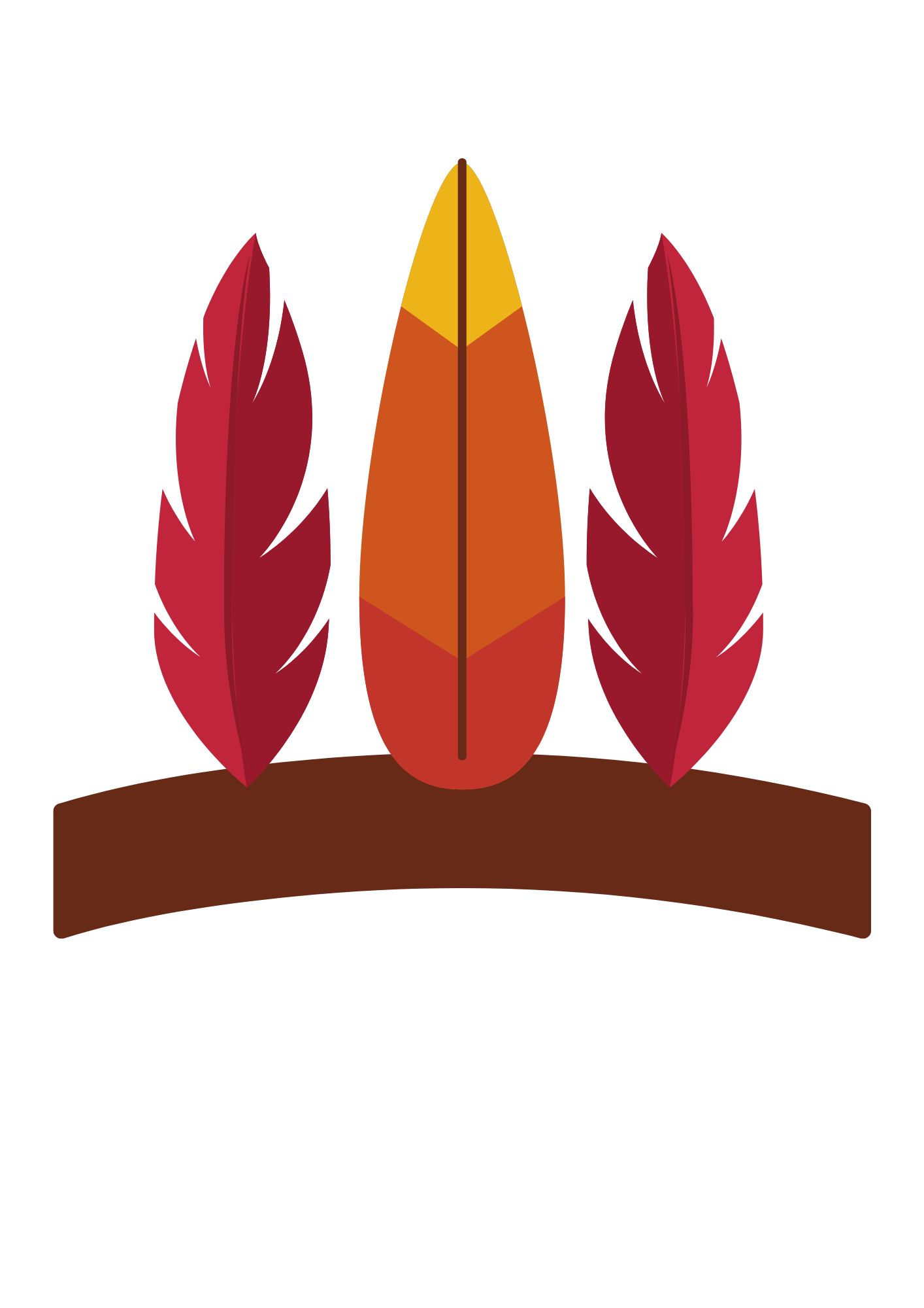 cocar de penas para imprimir