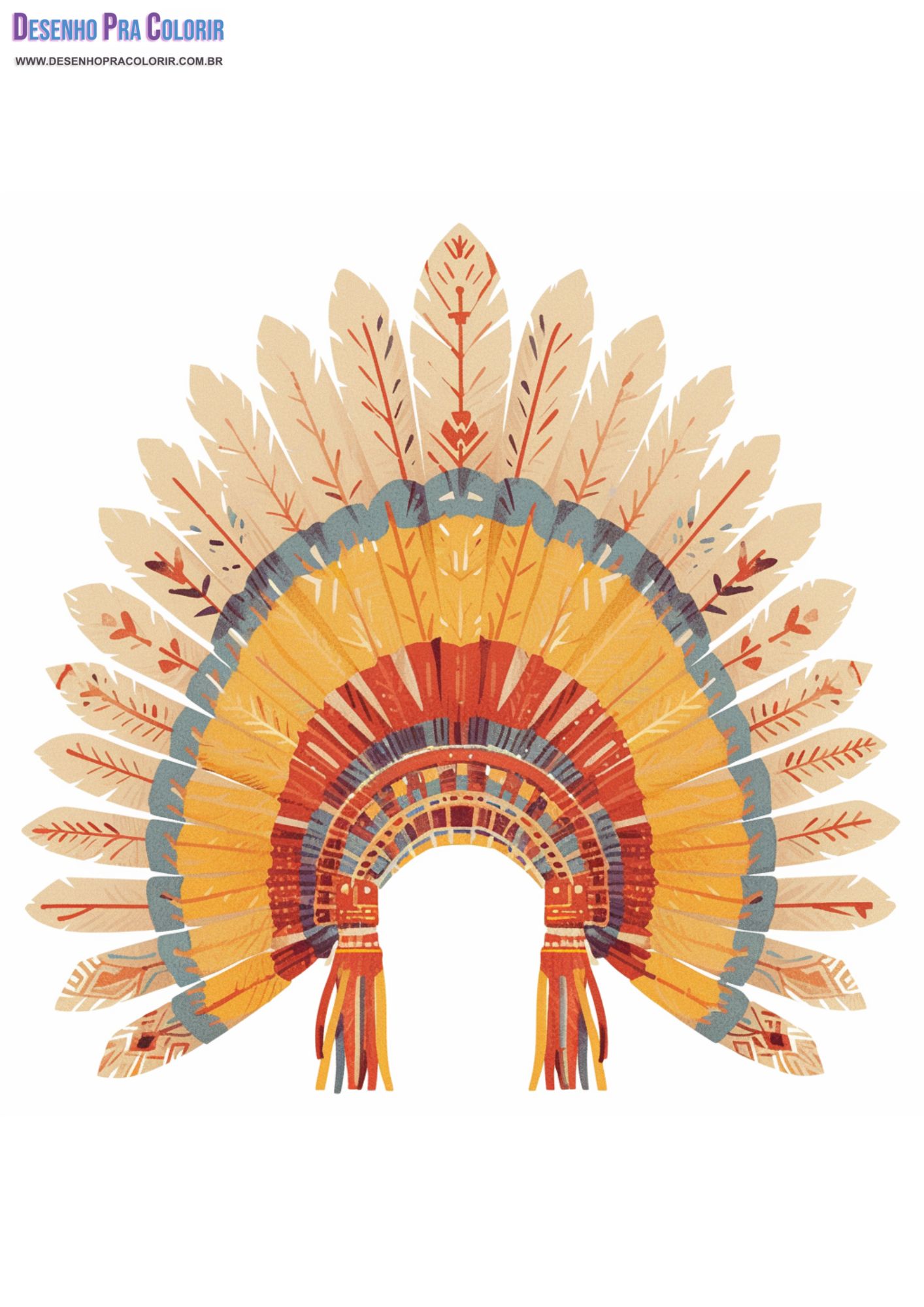 cocar de indio para imprimir