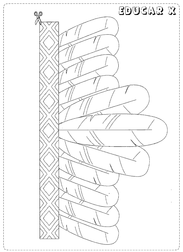 cocar de cartolina para imprimir