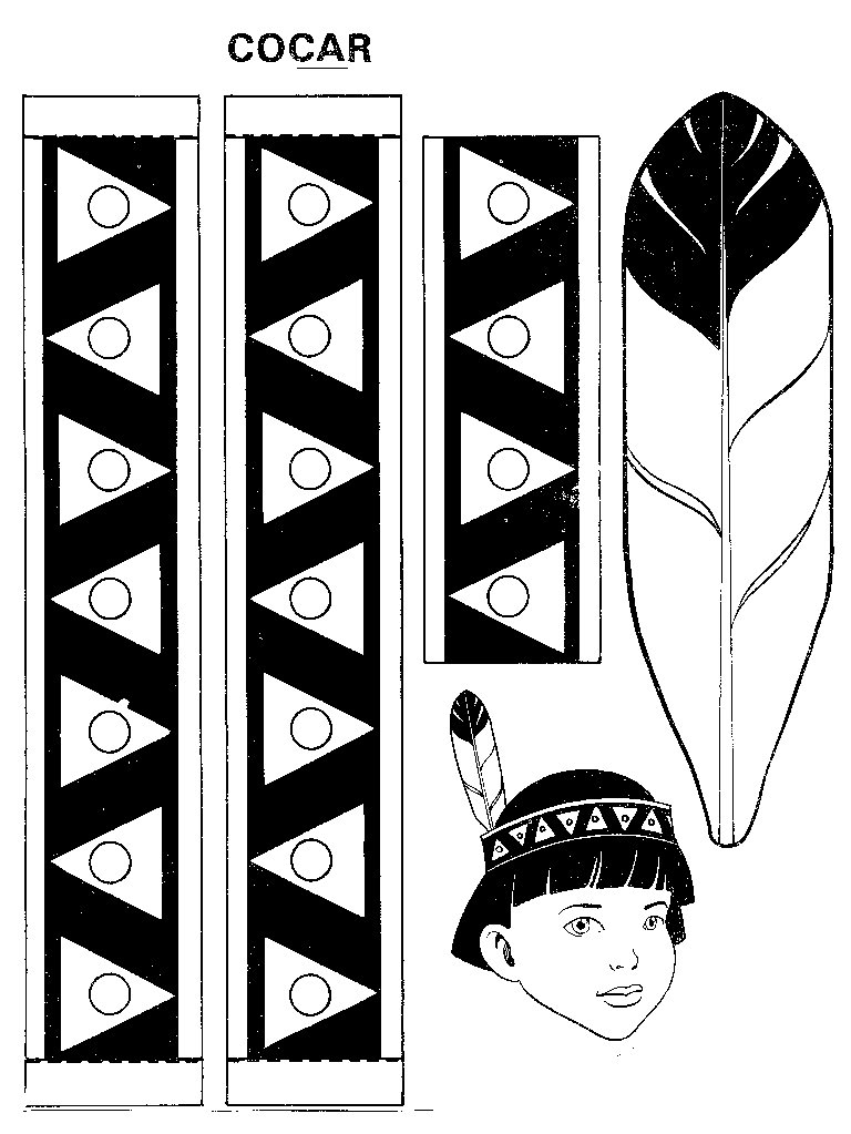 molde de cocar para imprimir