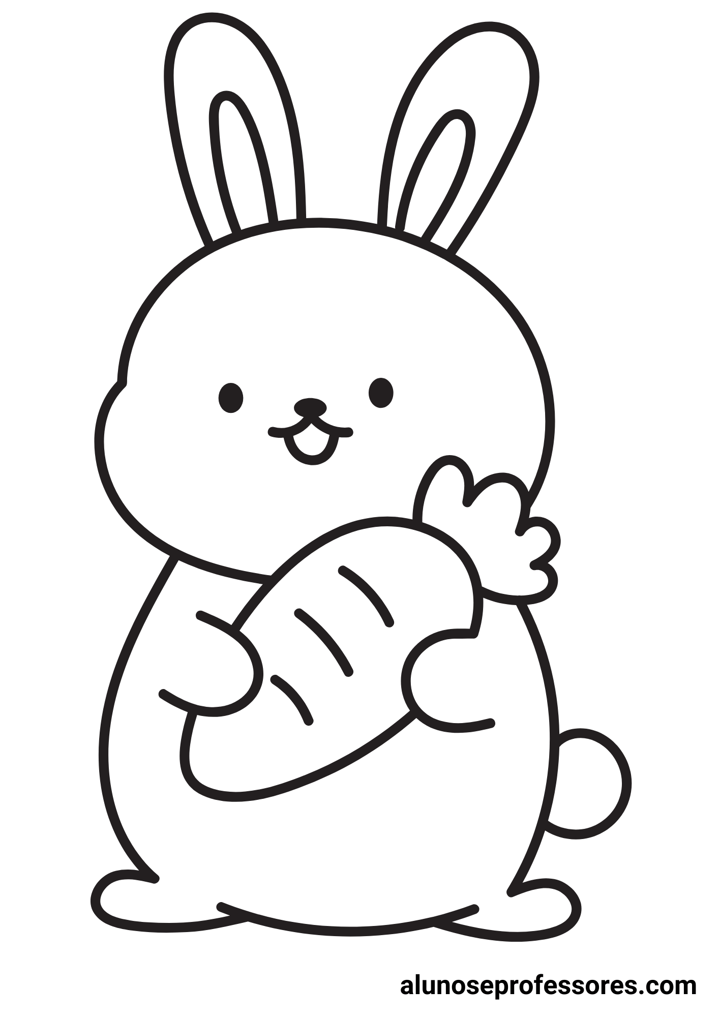 coelhinho para imprimir colorido