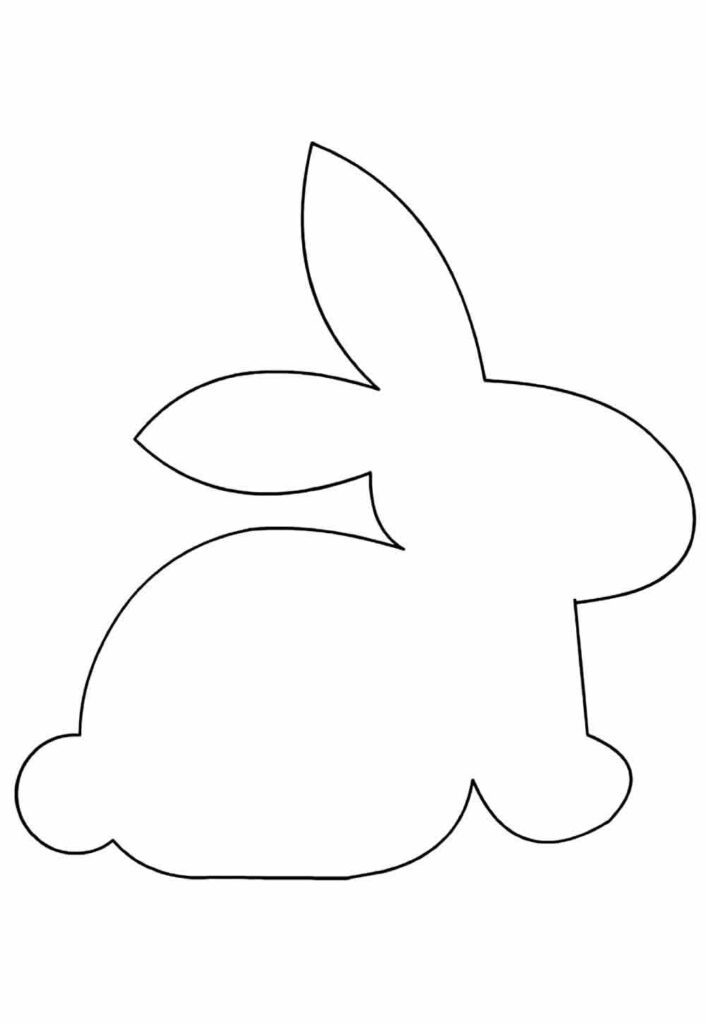 coelhinho para imprimir preto e branco