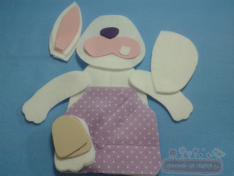 Melhores Moldes de Coelhos de Feltro para Páscoa