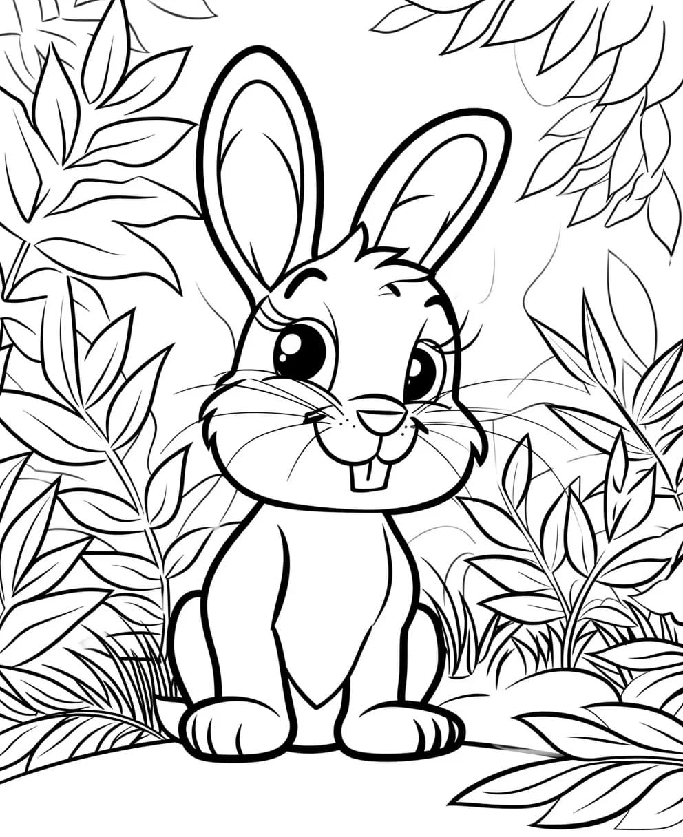 desenhos de coelhos fofos para colorir