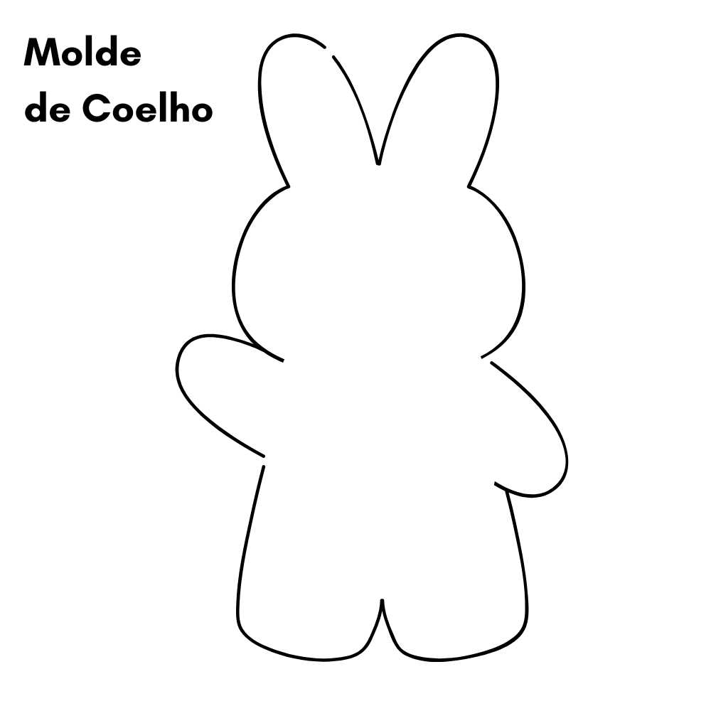 coelho de papel para imprimir