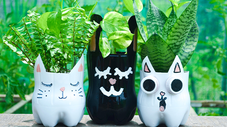 coisas com materiais reciclaveis