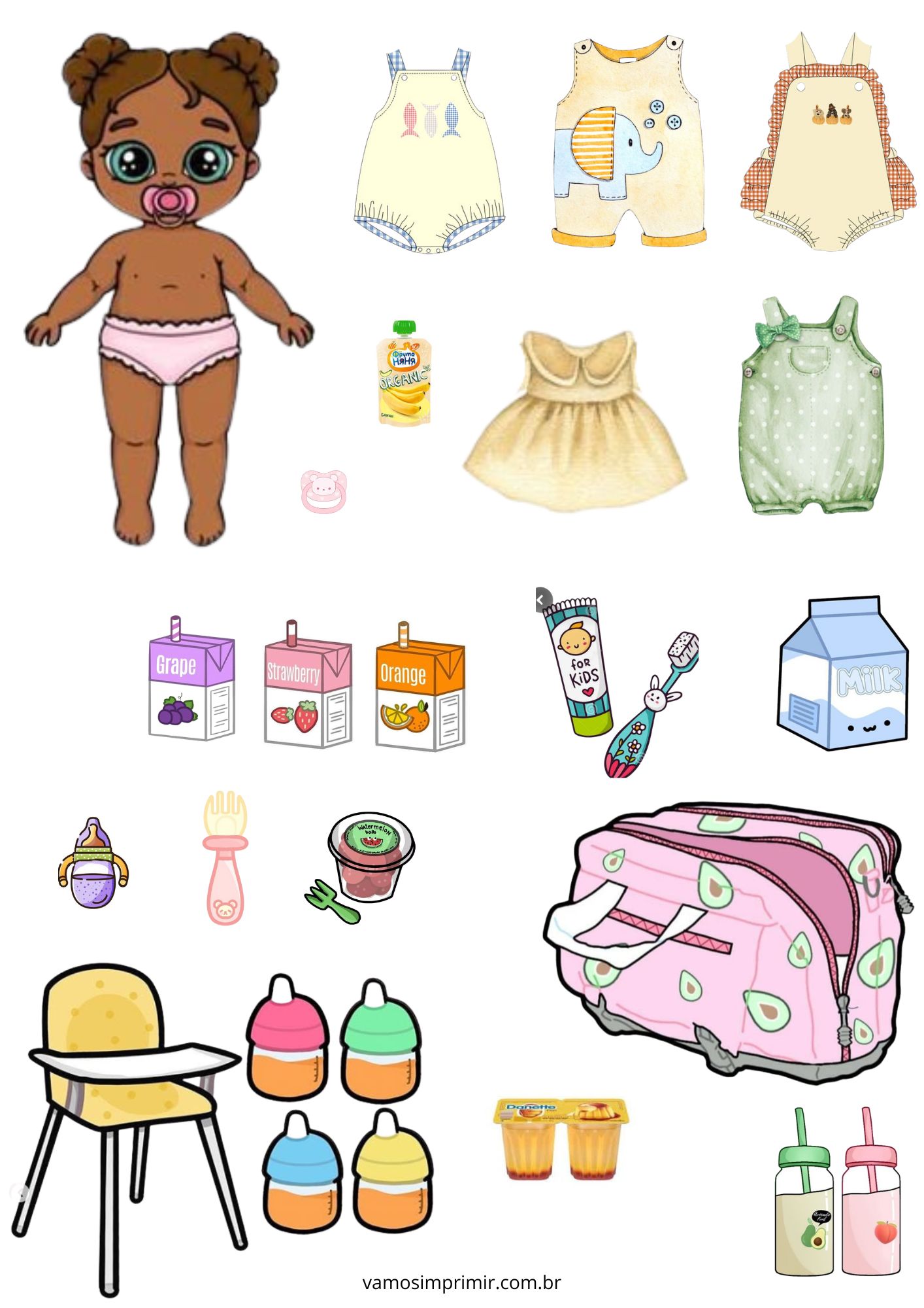 papelaria de bebê para imprimir