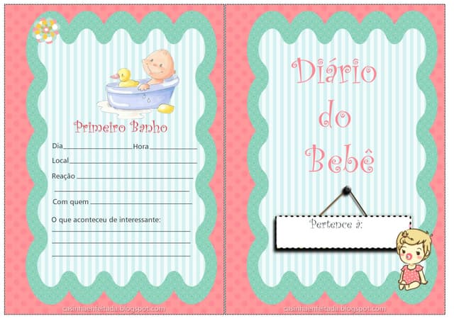 enxoval de bebê para imprimir