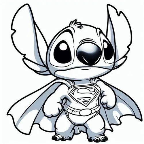 como colorir o Stitch com aquarela