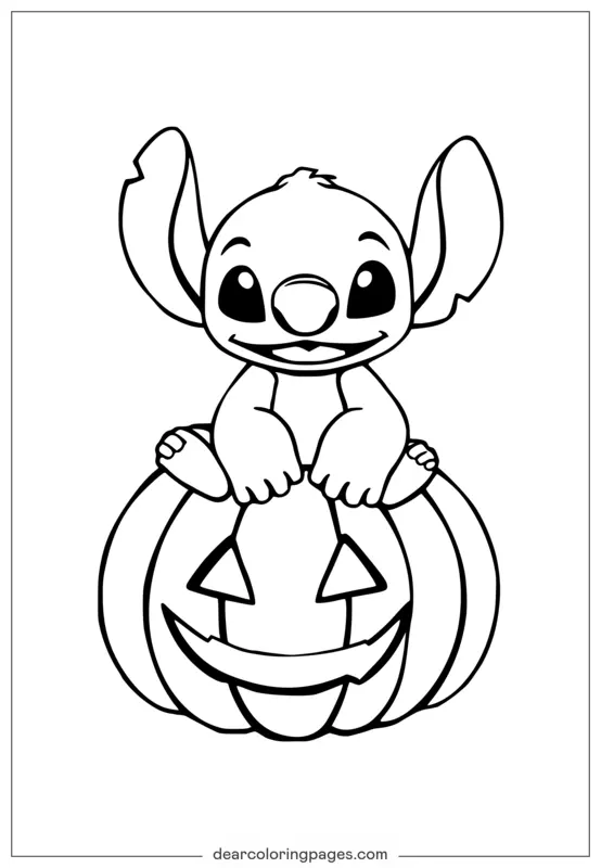 ideias de desenhos do Stitch para colorir em família