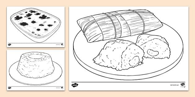 desenhos de comidas folclóricas para imprimir