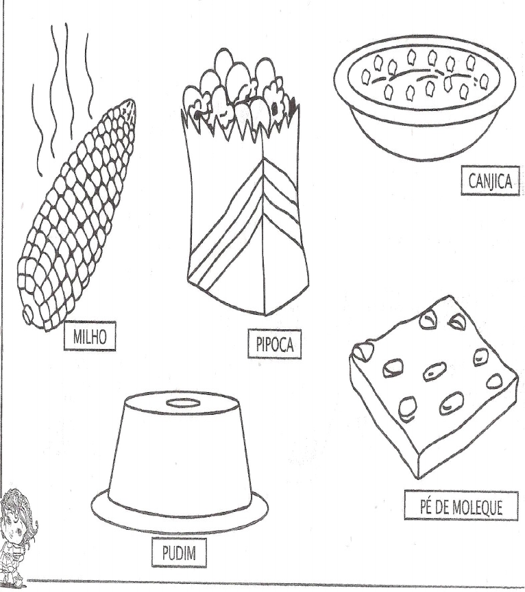 pratos típicos do Brasil para colorir