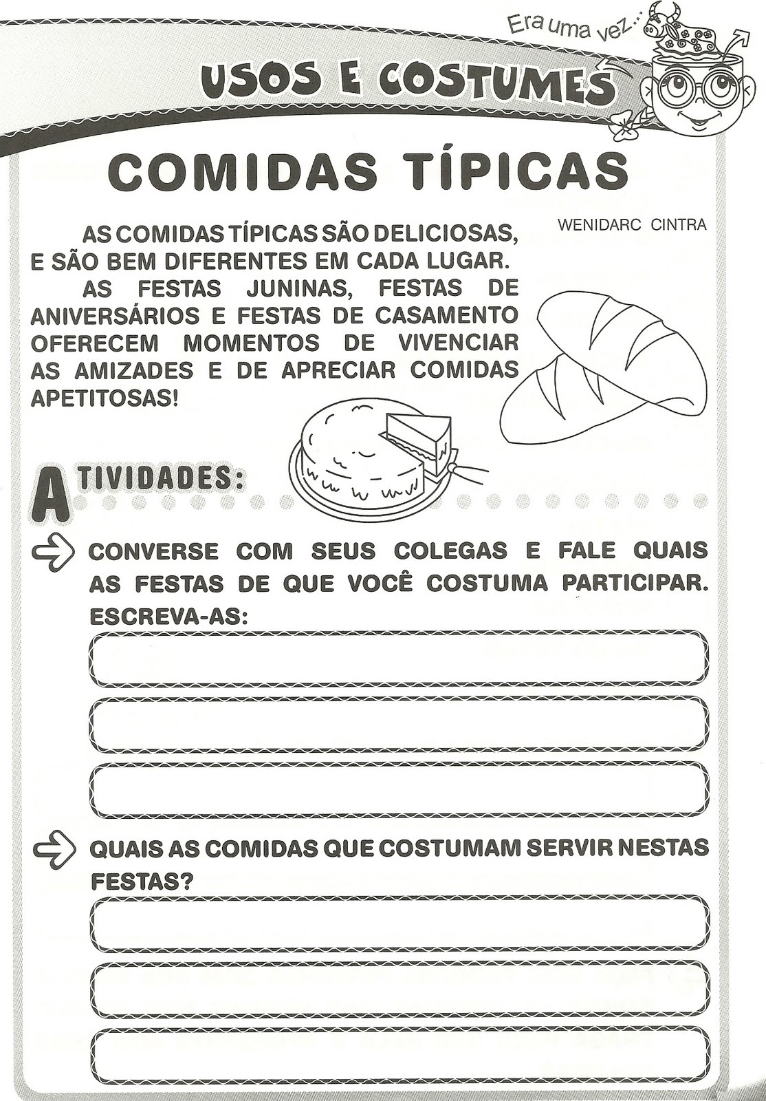 receitas folclóricas para desenhar