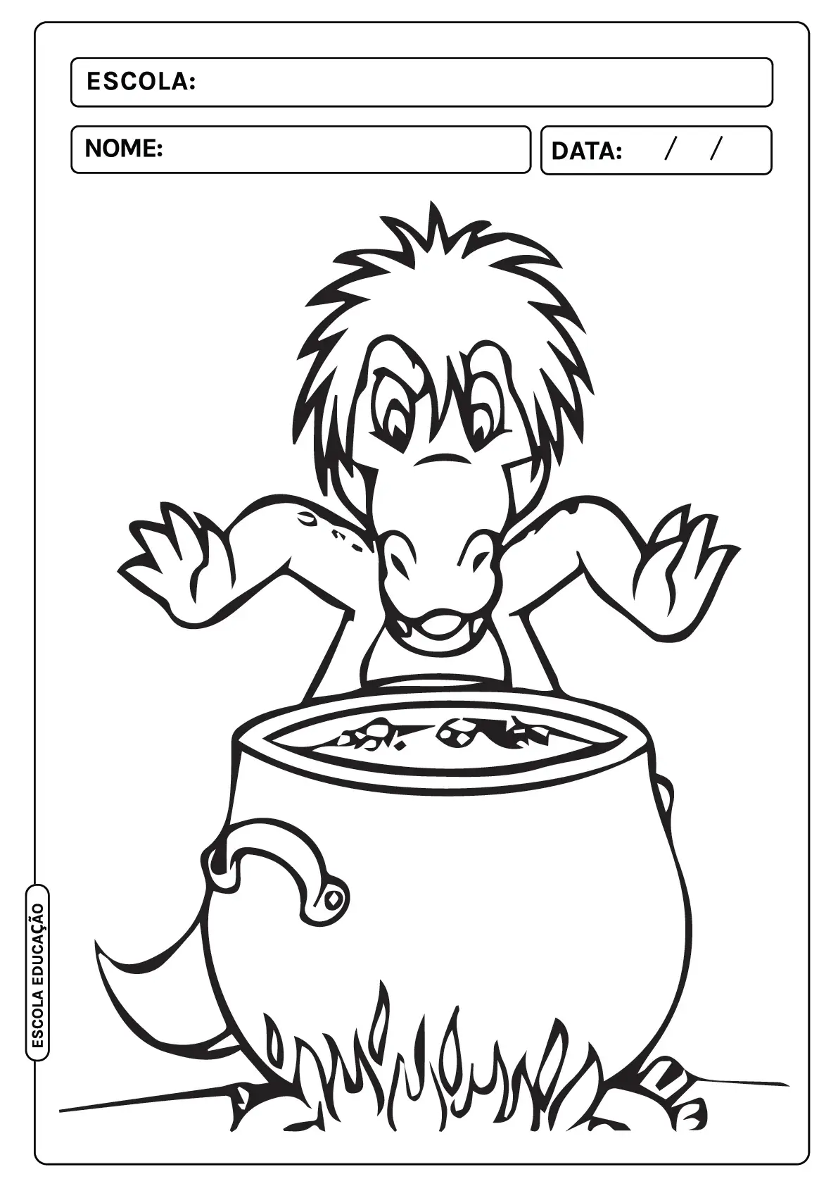 comidas indígenas para colorir