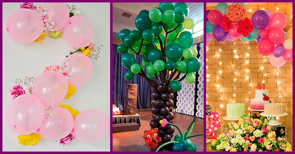 ideias criativas decoração bexigas festa infantil