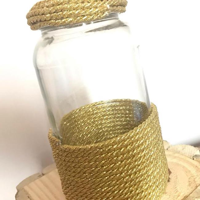 como decorar tampa de pote de vidro