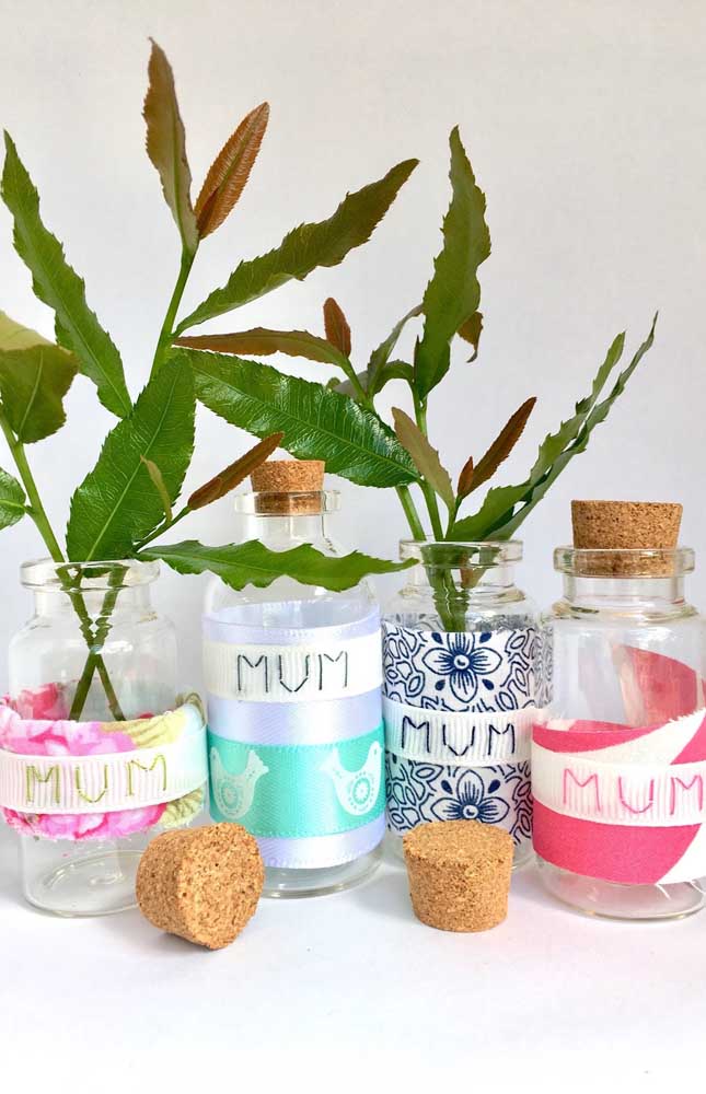 como decorar vidros com tecidos