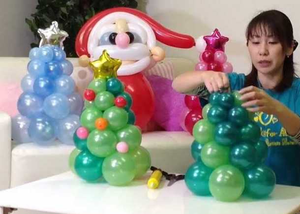 como fazer arvore de baloes