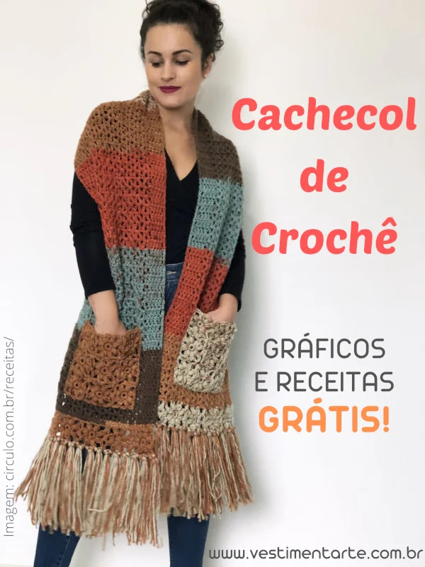 primeiro cachecol de crochê