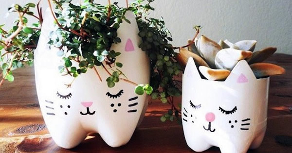 como fazer enfeites com garrafa pet