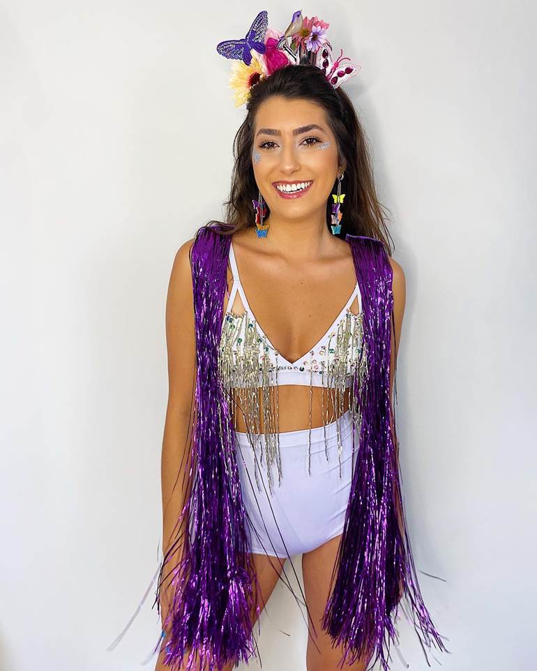 como fazer ombreira de carnaval com paetê