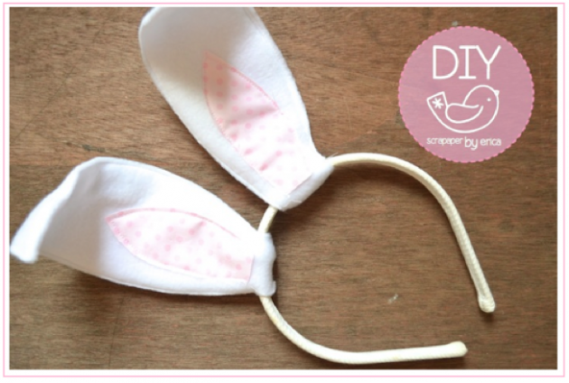 como fazer orelha de coelho em tiara