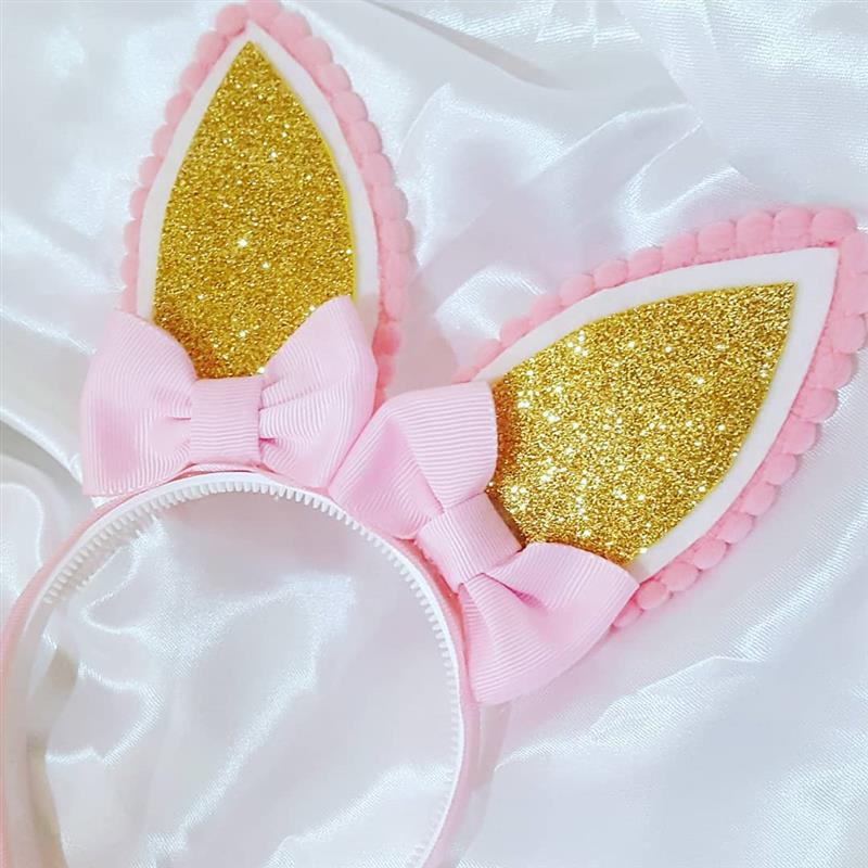 como fazer orelha de coelho em tiara