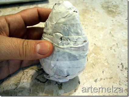 papel machê para vasos