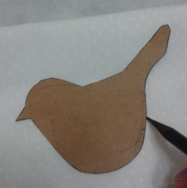 como fazer passarinho de tecido