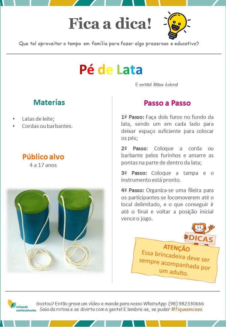 como fazer pe de lata passo a passo