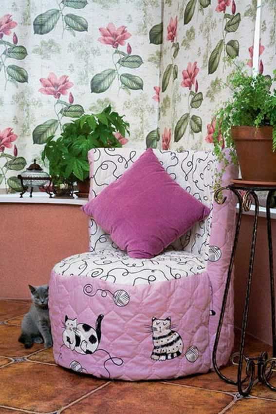 ideias de poltrona de pneu para sala