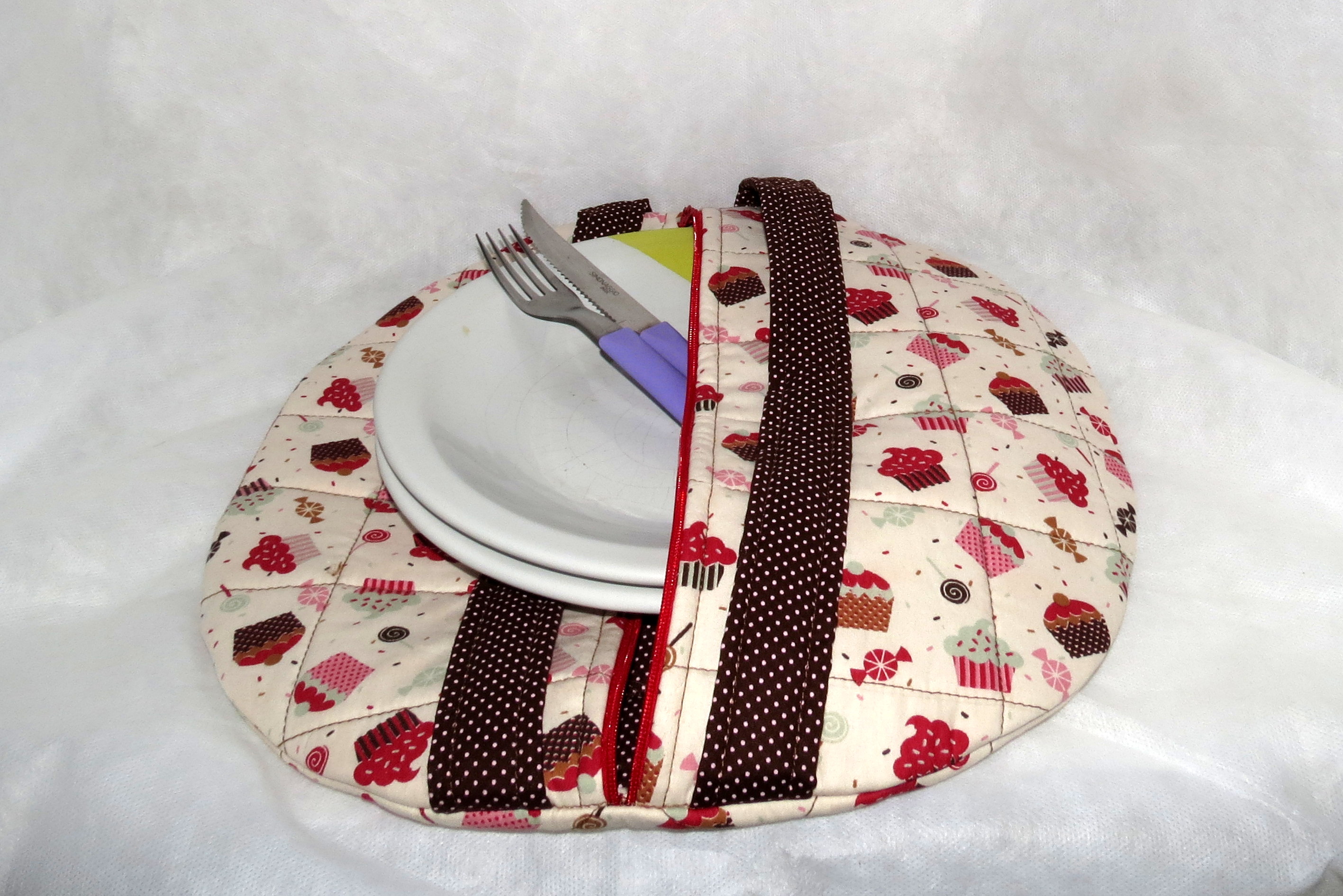 como fazer porta pratos de tecido