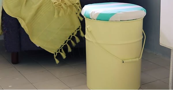 como fazer puff de lata de tinta